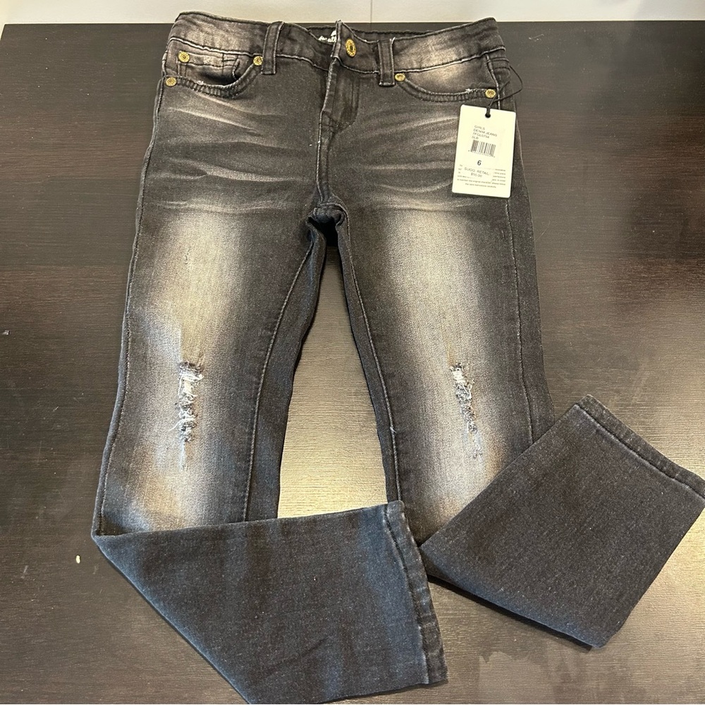☀️ 3/$15 Seven 7 For All Mankind Girl’s The Skinny Jean Distressed Grey